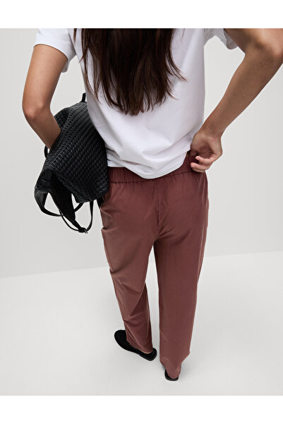 Marks & Spencer Saf Pamuk Poplin Straight Leg Pantolon