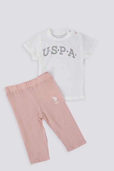 U.S. Polo Assn. U.s. Polo Assn Comfortable And Convenient Krem Bebek Tshirt Takım