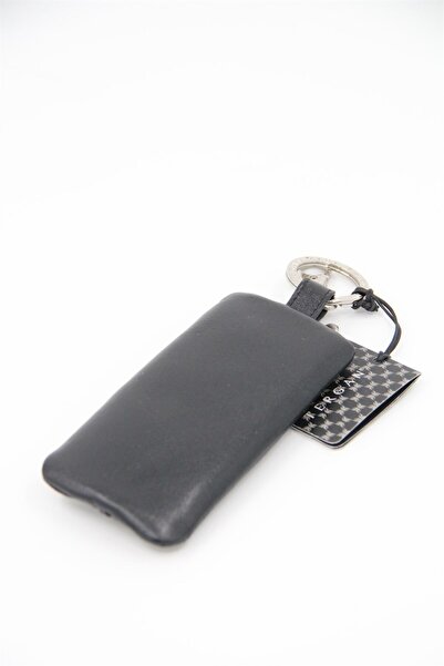 Tergan Black Genuine Leather Unisex Keychain - S1An00000129-B06