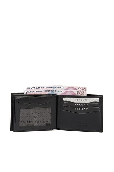 Tergan Black Genuine Leather Men's Wallet - S1Ce 00001499 -A97