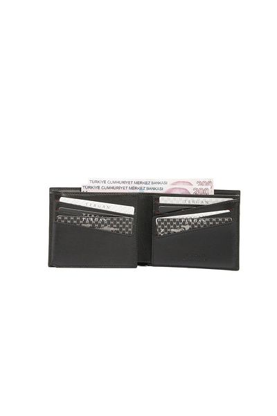 Tergan Black Genuine Leather Men's Wallet - S1Ce 00001589 -C59