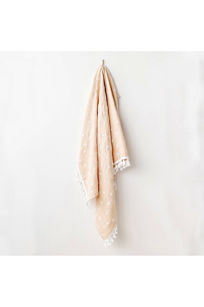 andywawa Ac24513 Muslin Smil All Day 120X90 Baby Blanket Beige