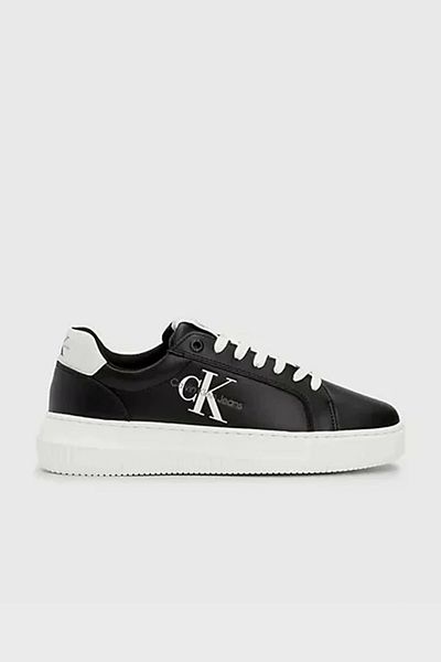 Calvin Klein Ck Jeans Chunky Cupsole Mono Lth Wn Women's Black Sneaker Yw0Yw00823-Bds