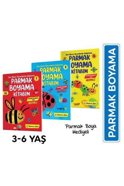 yükselen zeka İnce Motor Becerilerini Geliştiren Parmak Boyama Kitabım Serisi (3-6 Yaş)
