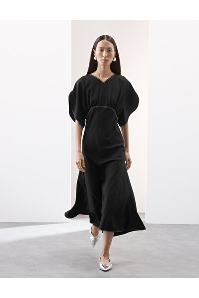 Marks & Spencer Yün V Yaka Midi Elbise