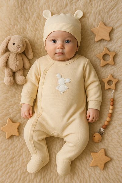 candar Waffle Rabbit Men's Jumpsuit 100% Cotton
