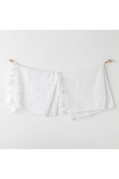andywawa Ac25582 Magical Butterfly Muslin 85X90 2-Piece Blanket White