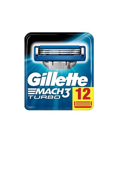 Gillette Mach 3 Turbo 12 Pack Replacement Razor