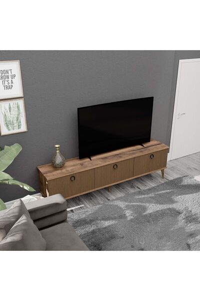 Mezza 1370 Lexus 180 CM (AHŞAP AYAKLI) Tv Ünitesi Hat - Kaplan