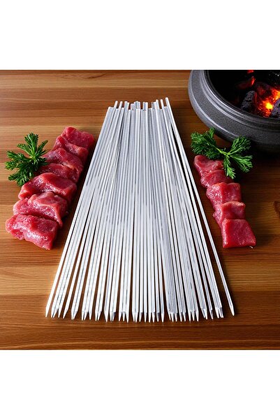 YILMAZNARGİLE Mangal Seti -10 Adana Kebap Şiş Silme Demir , 10 Ciğer Şişi , 10 Kuşbaşı ,şiş Kutusu Hediyeli