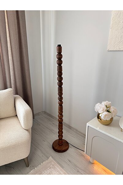 lazzir handle Ahşap Lambader Lüx 7 Capında(BAŞLIKSIZ)ceviz Renk