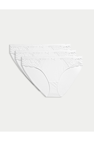Marks & Spencer 3'lü Amelia Dantelli Bikini Külot Seti