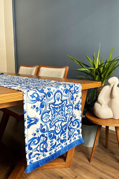 Alseko Concept Saks Tasseled, Tile 01 Pattern 40X140Cm Runner