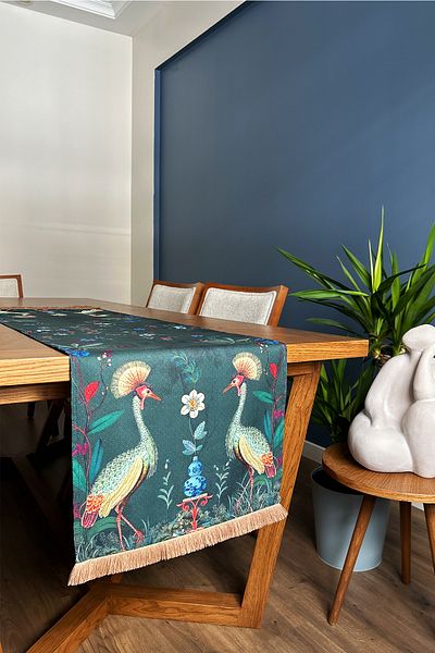 Alseko Concept Brown Tassel, Peacock Pattern 40X140Cm Runner