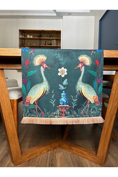 Alseko Concept Brown Tassel, Peacock Pattern 40X140Cm Runner
