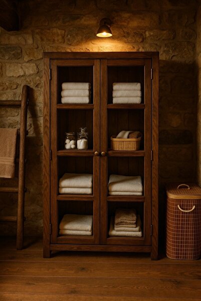 aSSa Havlu Dolabi %100 Masif Kestane Ağacı