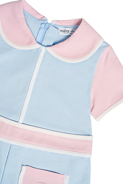 Miny Center Girl's Baby Collar Short Sleeve Knitted Dress