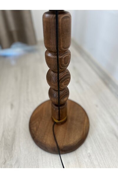 lazzir handle Ahşap Lambader Lüx 7 Capında(BAŞLIKSIZ)ceviz Renk