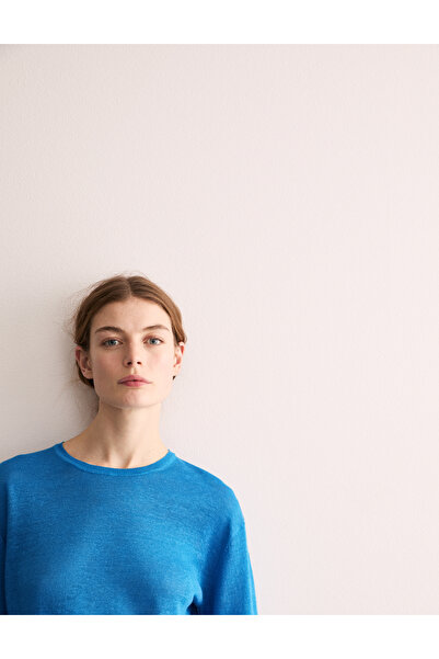 Marks & Spencer Saf Keten Dokulu T-Shirt