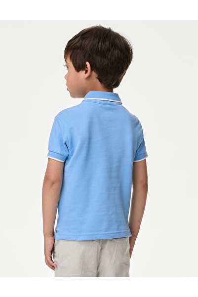 Marks & Spencer Saf Pamuklu Polo Yaka Tişört (2-8 Yaş)