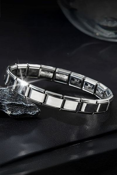 Chillin' Nomi Italian Charm Water Resistant Steel Stretching Stainless Stylish Gift Non-Tarnish Bracelet