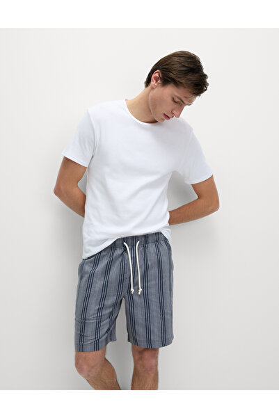 Marks & Spencer %100 Pamuklu Çizgili Ev Şortu