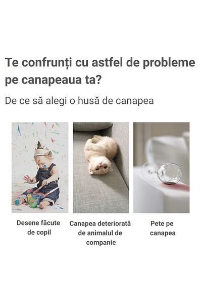 RALEX PUCIOASA Cuvertura Matlasata pentru Canapea 3 locuri, Protectie Pete si Par, Microfibra, 295x198 cm, Albastru
