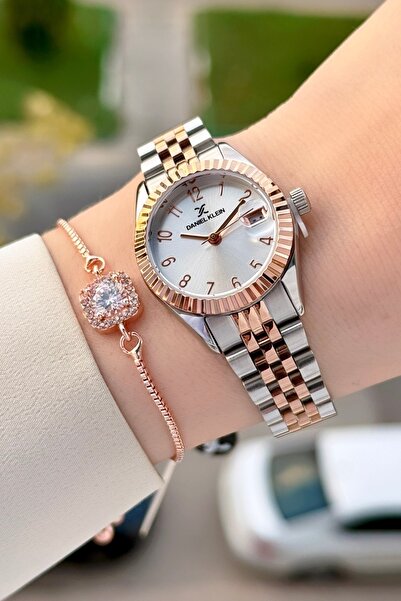 Daniel Klein Rose Gümüş Renk 28 Mm Kadın Kol Saati ve Bileklik