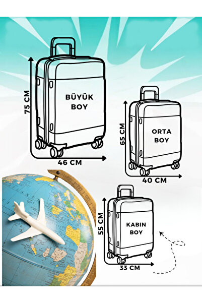 truyana Valiz Kılıfı Bavul Koruyucu Siyah