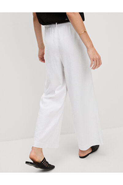Marks & Spencer Keten Karışımlı Geniş Paça Pantolon