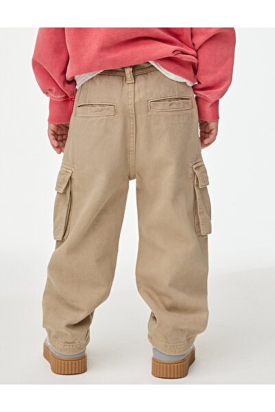 Marks & Spencer Pamuklu Geniş Paça Kargo Pantolon (2–16 YAŞ)