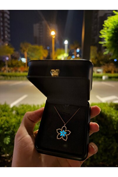 SOME SHINE 925 Ayar Gümüş Gece Parlayan Kiraz Çiçeği Kolye