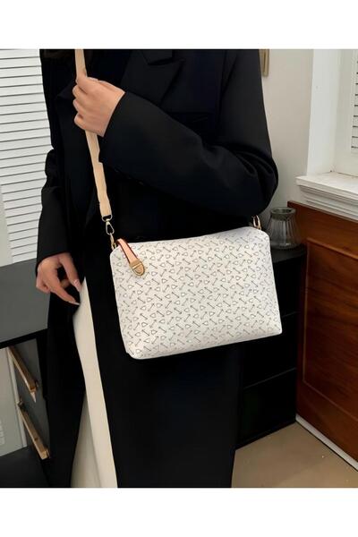 Generic 6 Pieces Of Fashionable Bone Pattern One-shoulder Crossbody Bag Handbag Key Bag