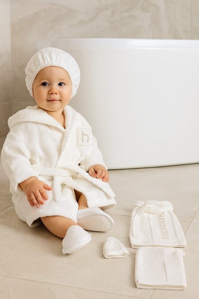 Cherub Baby Yenidoğan Bebek Havlu Bornoz Seti Organik Handsome - Bebek Doğum ...