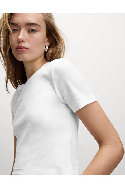 Marks & Spencer %100 Pamuklu Slim Fit Kısa Kollu Tişört