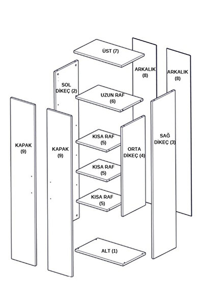 MONTENERO Çok Amaçlı Dolap Beyaz Banyo Düzenleyici Kiler Dolabı Kova Süpürge Paspas Deterjan Dolabı Küçük Boy