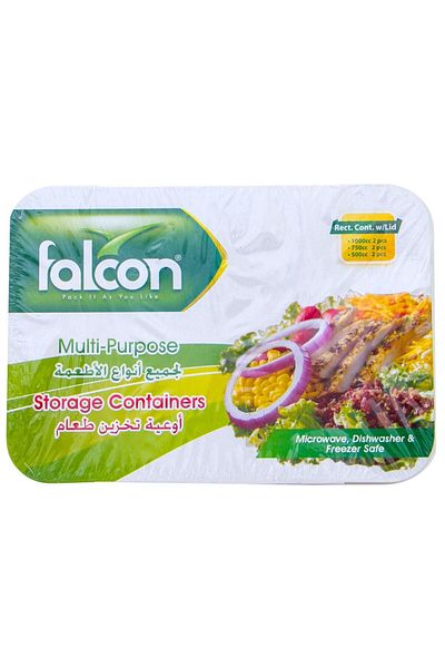 Falcon 6 Pcs Multi-Purpose Storage Containers – 500ml to 1500ml | BPA-Free Plastic