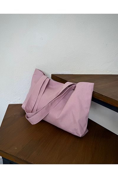 LUNAFEL Pink Canvas Handbag Shoulder Bag - Waterproof Fabric - Tote Cloth Handbag and Shoulder Bag