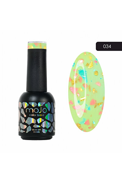 MOJO Base Funny Bunny 34 (8 ML) Renkli Base Coat, Gerçek Rus Kalitesi, Profes...