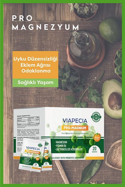 Viapecia Vıapecıa Pro-Magnesium - Cramps Grumpy Leg Syndrome, 20 Sachets Sleep Irregularity Focus