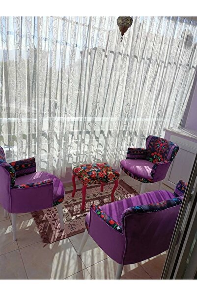 Azra Aksesuar Çay Seti Koltuk Takımı-balkon Koltuğu-ofis-büro-bahçe Koltuğu-b...