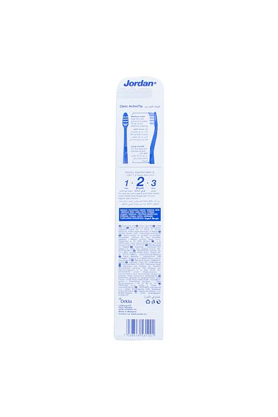 JORDAN Clinic Toothbrush Medium Effective Plaque Removal & Gum Care, Comfortable Grip, 1 Pc