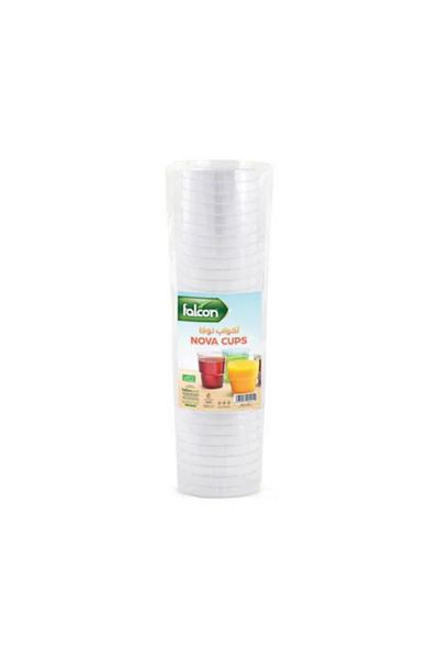 Falcon Nova Disposable Cups 25 Pcs – 250ml Premium Quality Paper Cups for Hot & Cold Drinks
