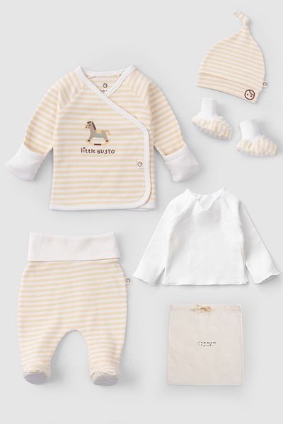 Little Gusto 5-Piece Organic Cotton Hospital Discharge Set Playtime