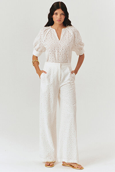 Exquise Fisto Kumaş Bol Kesim Pantolon