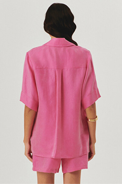 Exquise Regular ροζ πουκάμισο Lyocell Straight Cut