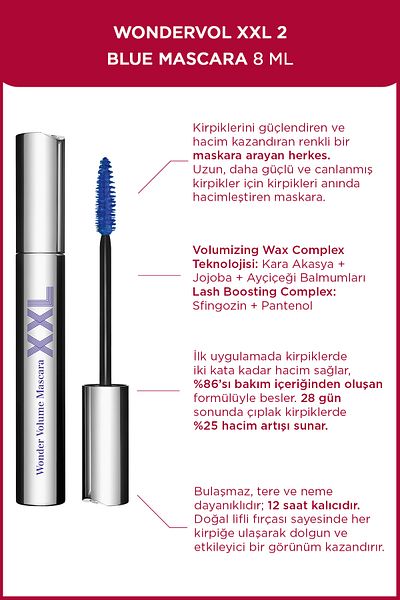 Clarins Wondervol XXL 2 Blue 8ml - Mascara