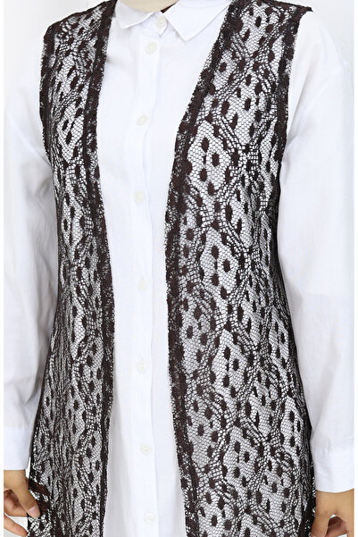 sefamerve Lace Slim Fit Vest 8761-02 Brown