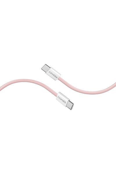Promate كابل USB-C™ بطول 200 سم، توصيل طاقة فائق السرعة بقوة 60 وات، كابل شحن سريع من النوع C™