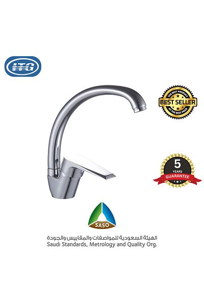 itg Kitchen Sink Mixer Tap – Chrome Finish, Deck Mounted, Swivel Spout, 5-Year Warranty